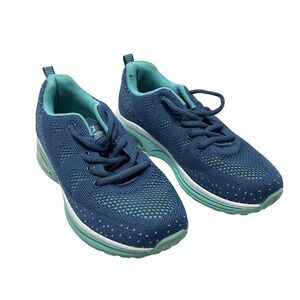 STQ Running Shoes Womens Size 6.5 Blue Mesh Air Cushion Walking Sneakers